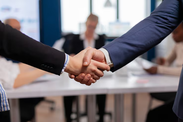 Partner Handshake Cooperation